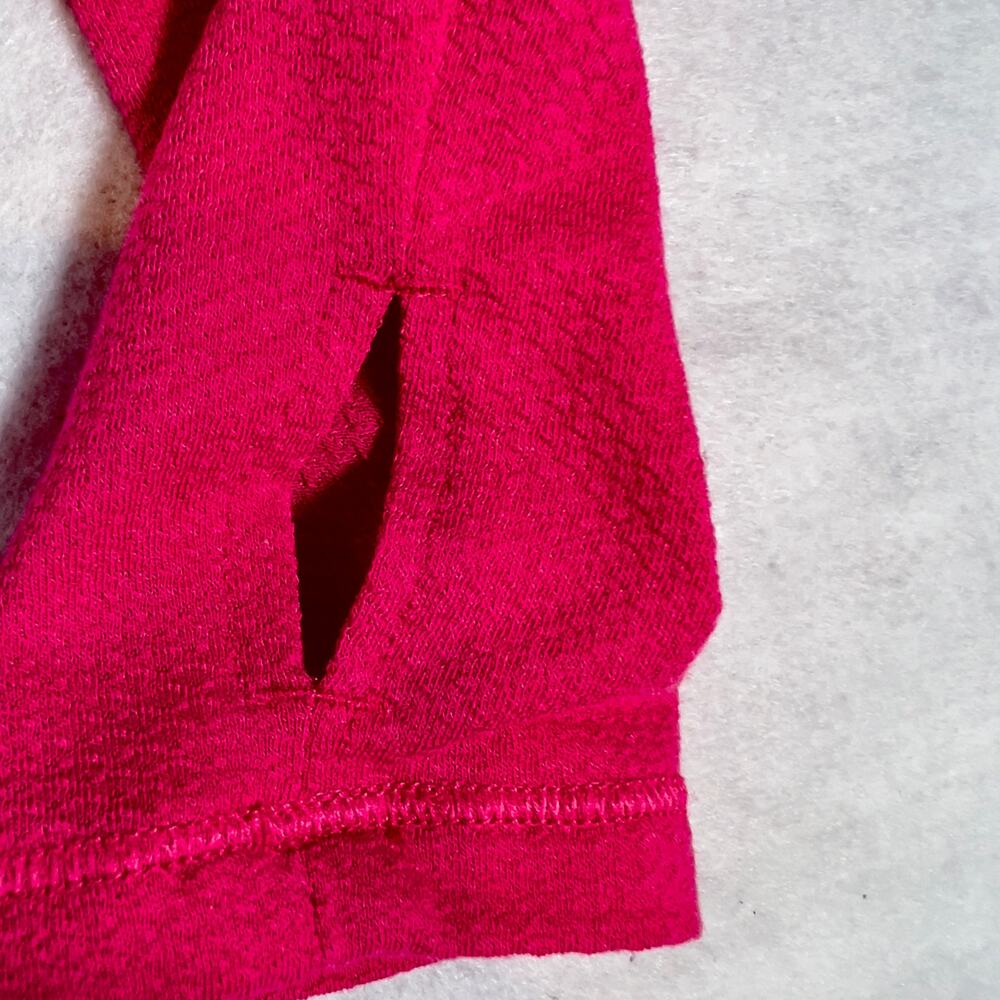 Avia Long Sleeve Shirt Woman's S / Ch 4-6 Running w/ Thumbholes HOT PINK - Picture 8 of 11